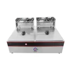 Freidora eléctrica de doble cilindro de doble tamiz (cárter de aceite grueso) - Freidora - foodmachtech